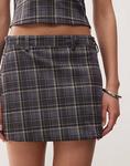 Мини-юбка Motel nasia check coord серого цвета - фото 5