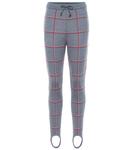 Клетчатые шерстяные брюки со штрипками Undercover, Blue Gray - фото