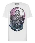 Футболка с круглым вырезом и черепом Philipp Plein, белый - фото