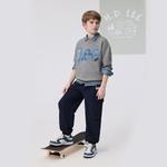 Детская толстовка Lee, серо-фиолетовый - фото 5