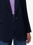 Креповый пиджак-бойфренд Whistles, темно-синий - фото 4