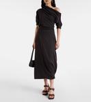 Платье миди с асимметричным подолом Lemaire, Anthracite - фото 2