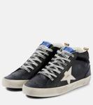 Кожаные кроссовки Mid Star Golden Goose, Black/White/Gold - фото 5