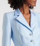 Платье миди из крепа Self-Portrait, синий - фото 4