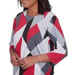 Топ Petite Alfred Dunner с витражным принтом, цвет Multi Black - фото 5