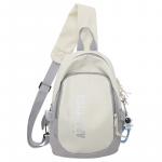 Сумка через плечо Deli Bear, бело-серая с брелоком - фото 2