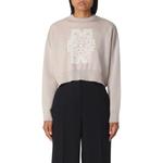 Свитер с интарсией логотипом MaxMara, коричневый - фото 5