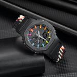 Часы Casio G-Shock Analog-Digital 2100 Series, арт. GA-2100-1A1, радужно-черный - фото 5