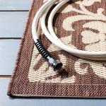 Ковер для дома и улицы SAFAVIEH, 61 x 110 см,  Courtyard Collection Chocolate / Natural CY3416 водонепроницаемый, легко чистится, для патио, заднего двора, прихожей - фото 3