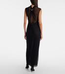 Платье макси из сетки с пайетками Jean Paul Gaultier, черный - фото 3