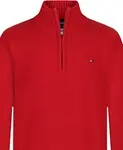 Мальчики 8-20 четверть-молния свитер Tommy Hilfiger, красный - фото 4