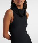 Платье миди из джерси с капюшоном Alaïa, черный - фото 4