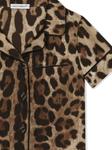 Dolce & Gabbana шелковая рубашка с леопардовым принтом, коричневый - фото 3