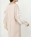 Платье-пончо с оборками на рукавах Bab, цвет Beige - фото 7