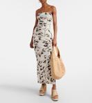 Сумка-шоппер из рафии с вышитым логотипом Stella McCartney, Natural/Tan - фото 5