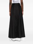 Peter Do двухслойная юбка макси А-силуэта, черный - фото 4