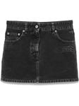 MM6 Maison Margiela джинсовая юбка мини, черный - фото