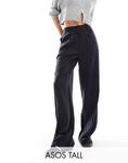 Черные стираные брюки ASOS Tall Dad - фото