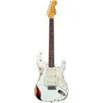 Электрогитара Fender Custom Shop '61 Stratocaster Heavy Relic, супервыцветший старинный Sonic Blue с трехцветным солнечным взрывом - фото 3