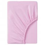 Простыня на резинке IKEA DVALA, 150x200 см, розовый - фото