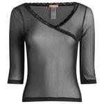 Сетчатый топ с рукавами 3/4 Fruity Booty, черный - фото