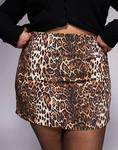 Мини-юбка ASOS DESIGN Curve с леопардовым принтом - фото 3