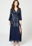 Платье BEAUUT EMBELLISHED SEQUINS , Mid Night Blue/Blue - фото