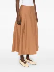 Юбка миди со складками Nude, коричневый - фото 3
