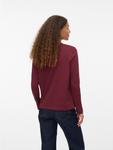 Лонгслив VERO MODA VMPAULINA, Wine red - фото 4