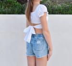 Джинсовые шорты с открытыми пуговицами для девочек Vintage Havana - фото 4