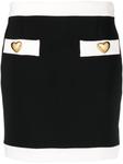 Мини-юбка с пуговицами-сердцами Moschino, черный - фото