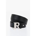 Ремень из однотонной кожи 35 мм John Richmond, Black - фото