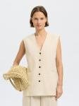 Жилет SELECTED SLFMara, кремовый - фото 2
