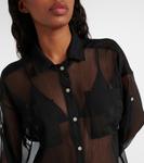 Платье-рубашка из сетки Mika Jade Swim, черный - фото 4