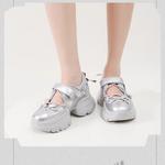 WOOS BOBO Серебряные туфли Мэри Джейн, цвет Silver - фото 11