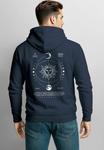 Худи Neverless BACKPRINT SUN MOON , Navy/Dark Blue - фото