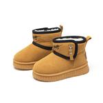 Нескользящие теплые детские ботинки средней высоты SNOOPY, хаки - фото 4