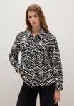 Блуза PIOMBO Button-down blouse, Black/White/Black - фото