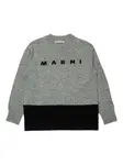 Футболка с логотипом Marni Kids, серый - фото