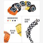 Ремешок Apple совместимый силиконовый Wepro, оранжевый-ocean strap - фото 2