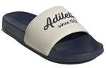 Тапочки adilette shower slide 'white shadow navy' Adidas, белый - фото 4