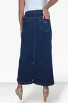Джинсовая макси-юбка из эластичного денима Paulo Due, синий - фото 2