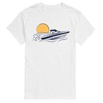 Футболка с рисунком Big & Tall Speed ​​Boat License, белый - фото