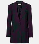 Принтованный блейзер Dries Van Noten, Burgundy - фото