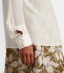 Рубашка из крепдешина Keltie Costarellos, слоновая кость - фото 5