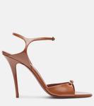 Адут 105 лаковые сандалии Amina Muaddi, Pearly Latte - фото 4