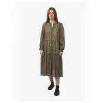 Платье Second Female Severine long sleeve midi, коричневый - фото