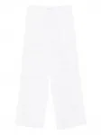 Брюки с монограммой крючком TOTEME, белый - фото