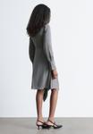 Платье & other stories ASYMMETRIC LONG-SLEEVE MINI, Grey Silver/Grey - фото 2