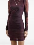 Dolce & Gabbana платье мини с драпировкой, фиолетовый - фото 5